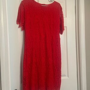 Elegant Red Lace Dress